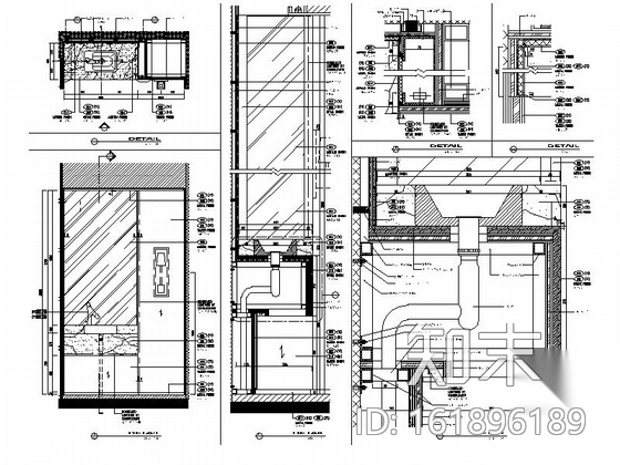 [四川]全球最大酒店客房电梯厅室内装修设计施工图（含方...施工图下载【ID:161896189】