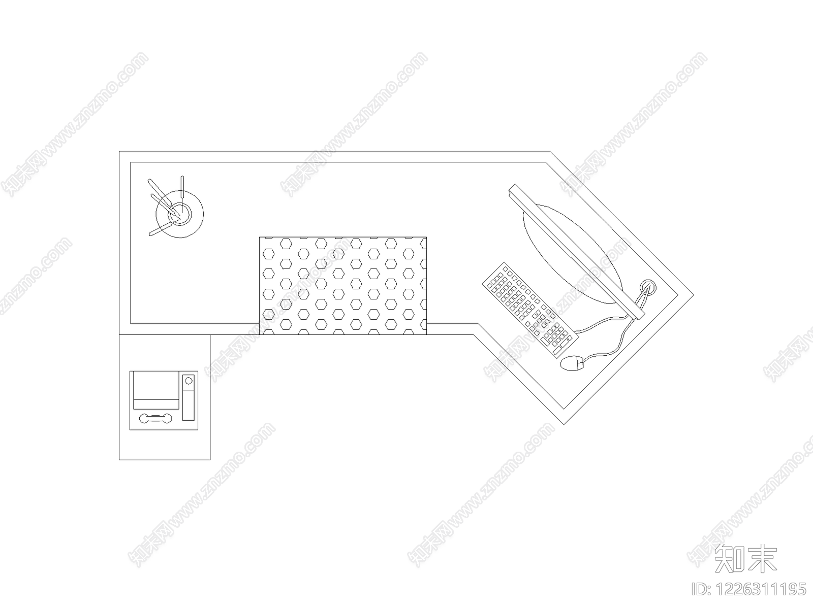 桌子cad施工图下载【ID:1226311195】