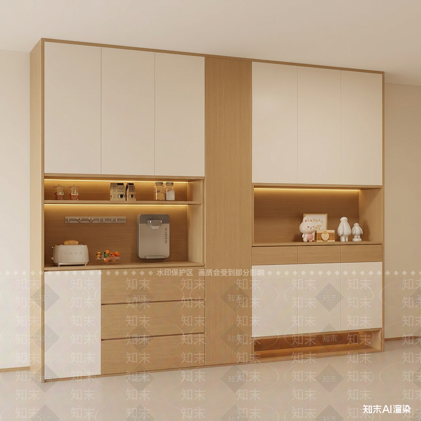 组合餐边柜餐边柜3D模型下载【ID:1227323244】