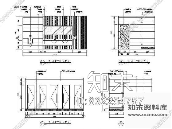 图块/节点会所卫生间立面设计图cad施工图下载【ID:832254757】