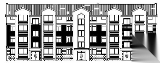 某四层三联排住宅楼建筑施工图施工图下载【ID:149572144】