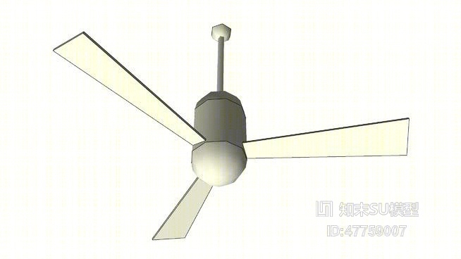电风扇吊扇SU模型下载【ID:47759007】