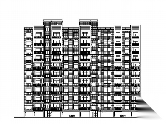 [福建]某公司十一层高级员工宿舍建筑施工图cad施工图下载【ID:168325131】