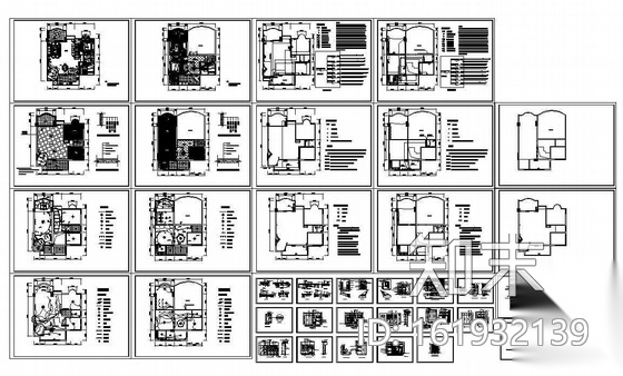 某复式家装施工图cad施工图下载【ID:161932139】