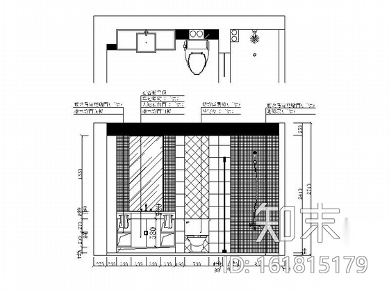 [上海]精品现代风格三居室室内装修施工图（含效果）施工图下载【ID:161815179】