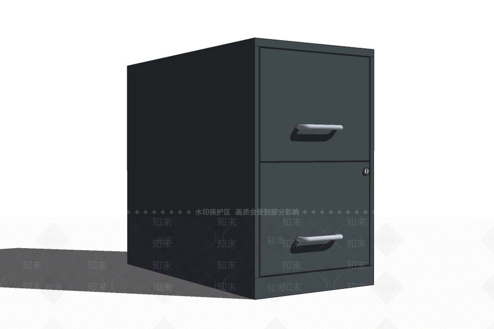 现代深灰色文件柜SU模型下载【ID:193268222】