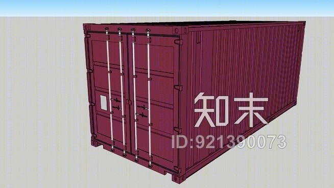 干燥箱-20英尺标准集装箱W／2门SU模型下载【ID:921390073】