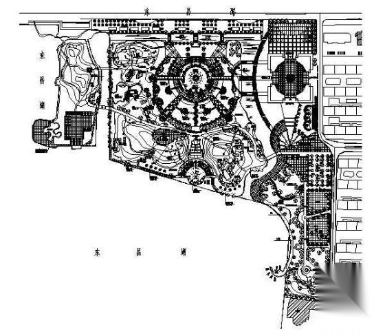 山东城市文化广场景观施工图（一）cad施工图下载【ID:161060146】