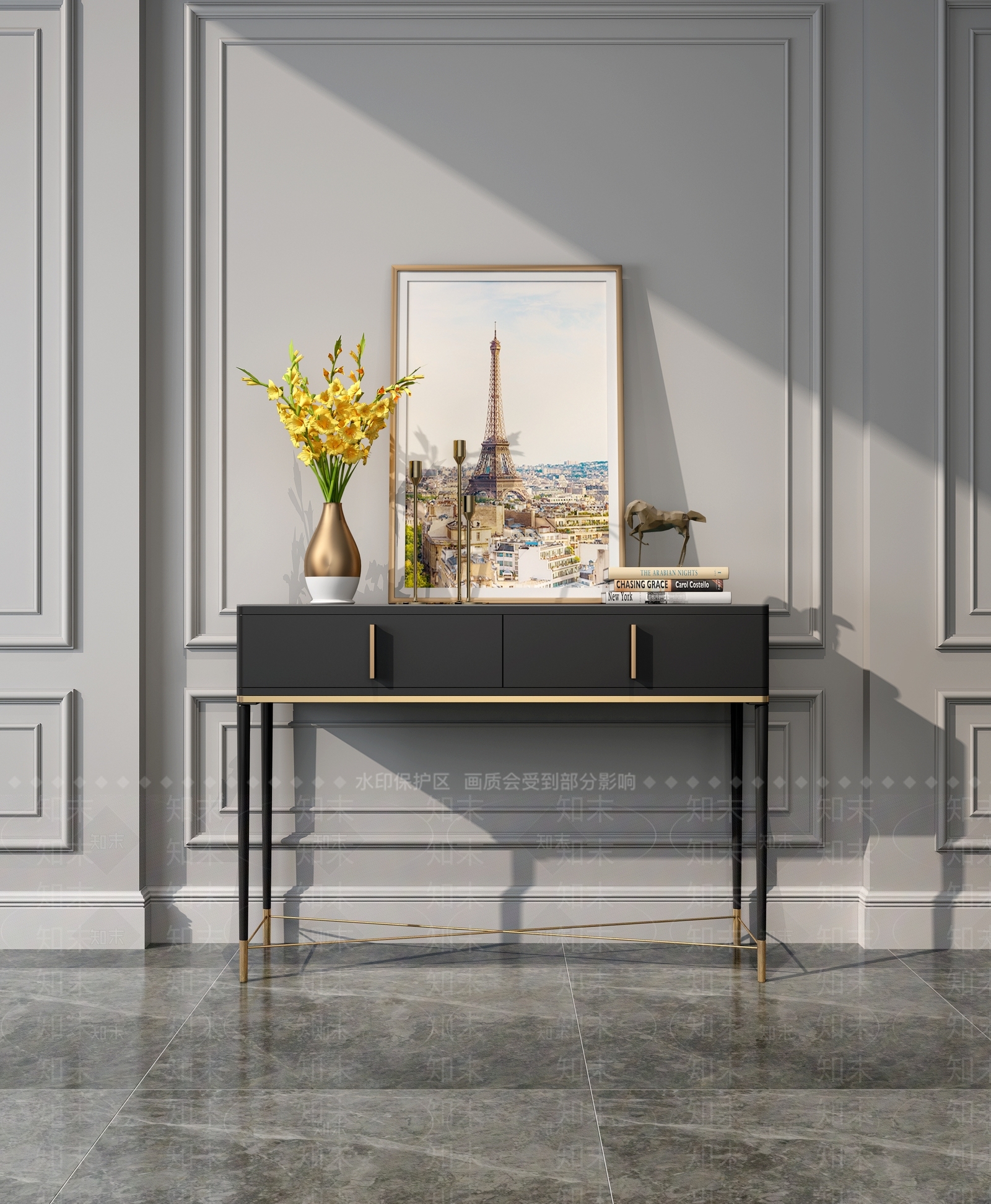 现代风格边柜模型3D模型下载【ID:932647865】