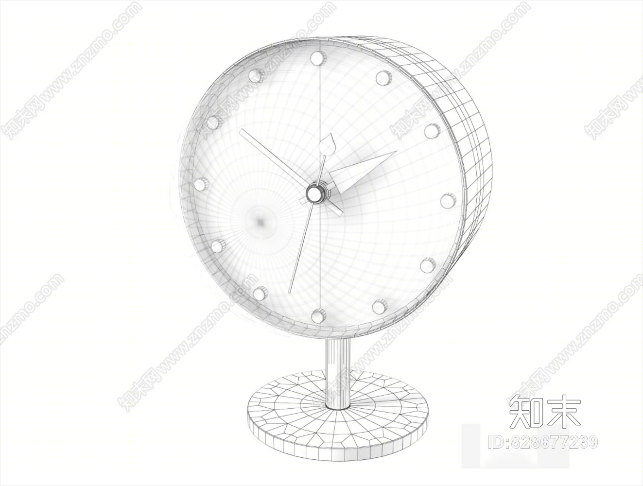 现代夜钟桌钟摆件立式桌钟家用时钟创意床头钟表卧室个性装饰电子表3D模型下载【ID:828677239】