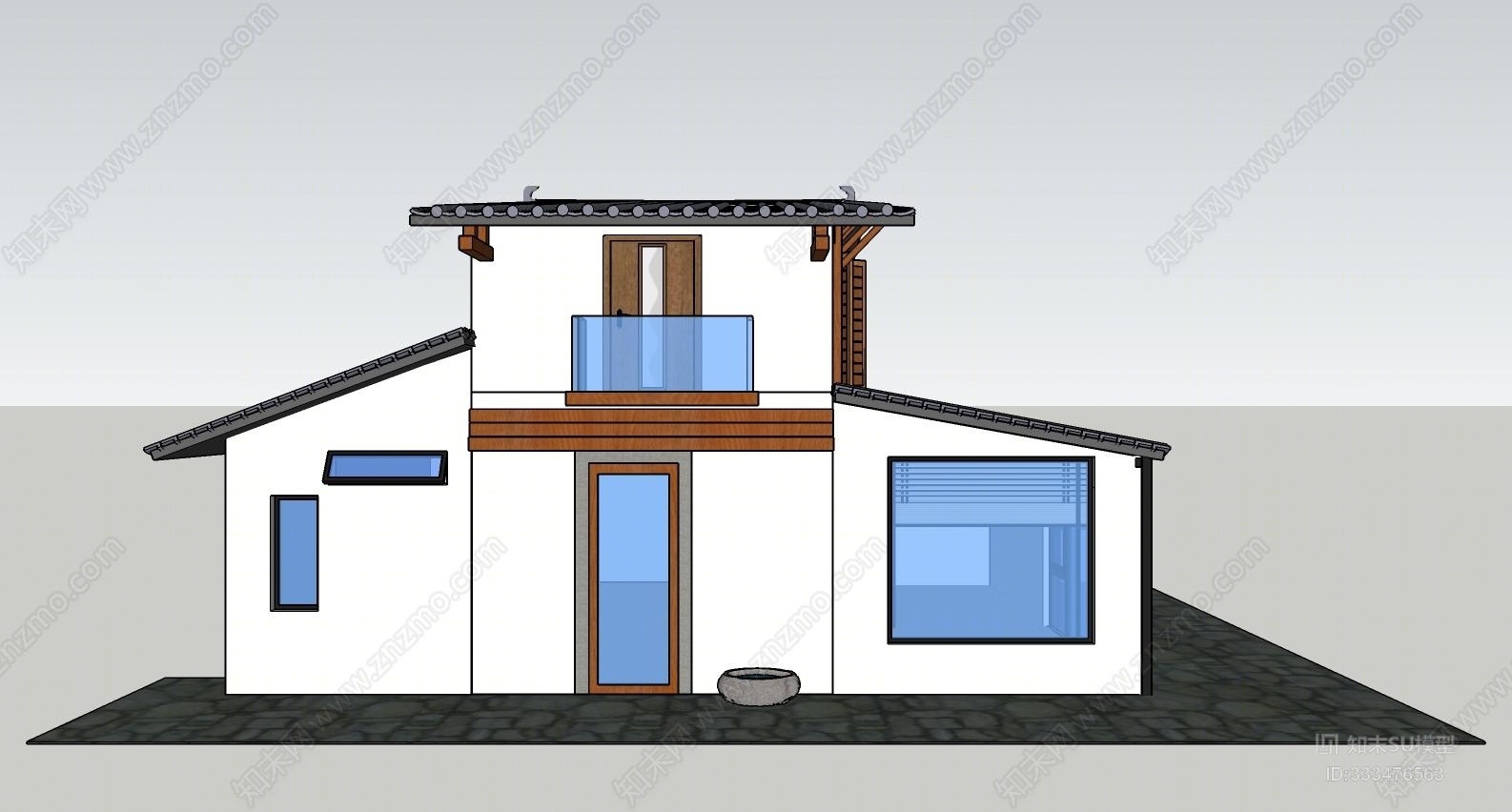 房屋改造民宿SU模型下载【ID:333476563】