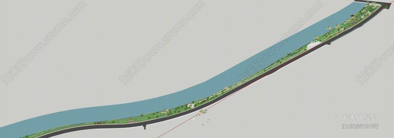 景观规划广场公园设计绿化现代艺术会所线虫SU模型下载【ID:328613187】