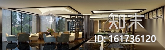 [四川]某时尚售楼处室内装修施工图（含效果）cad施工图下载【ID:161736120】