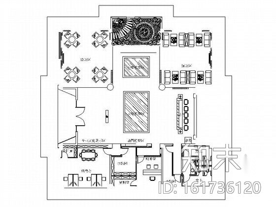 [四川]某时尚售楼处室内装修施工图（含效果）施工图下载【ID:161736120】