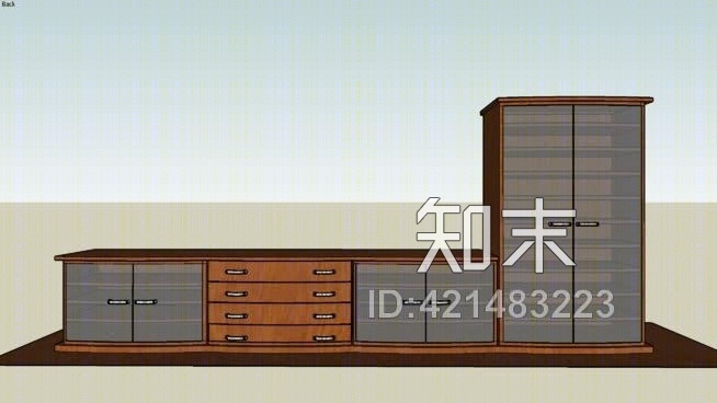 办公柜SU模型下载【ID:421483223】