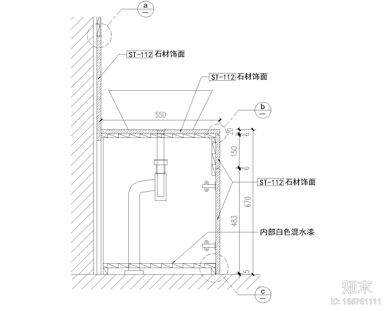 [金螳螂]青岛东海路九号会所室内更衣室洗手台盆节点详图施工图下载【ID:166761111】