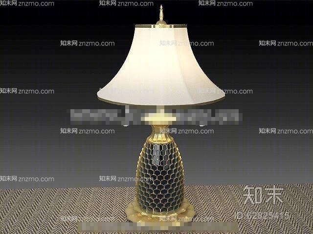 现代金属台灯3D模型下载【ID:62825415】