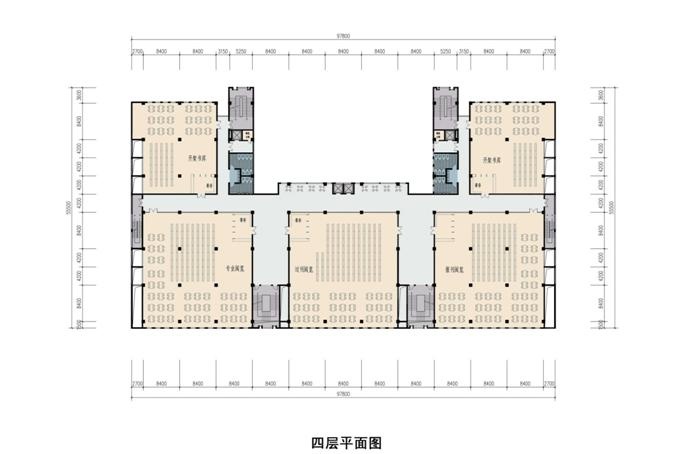 [山东]五层现代风格大学图书馆建筑设计方案文本cad施工图下载【ID:166553169】