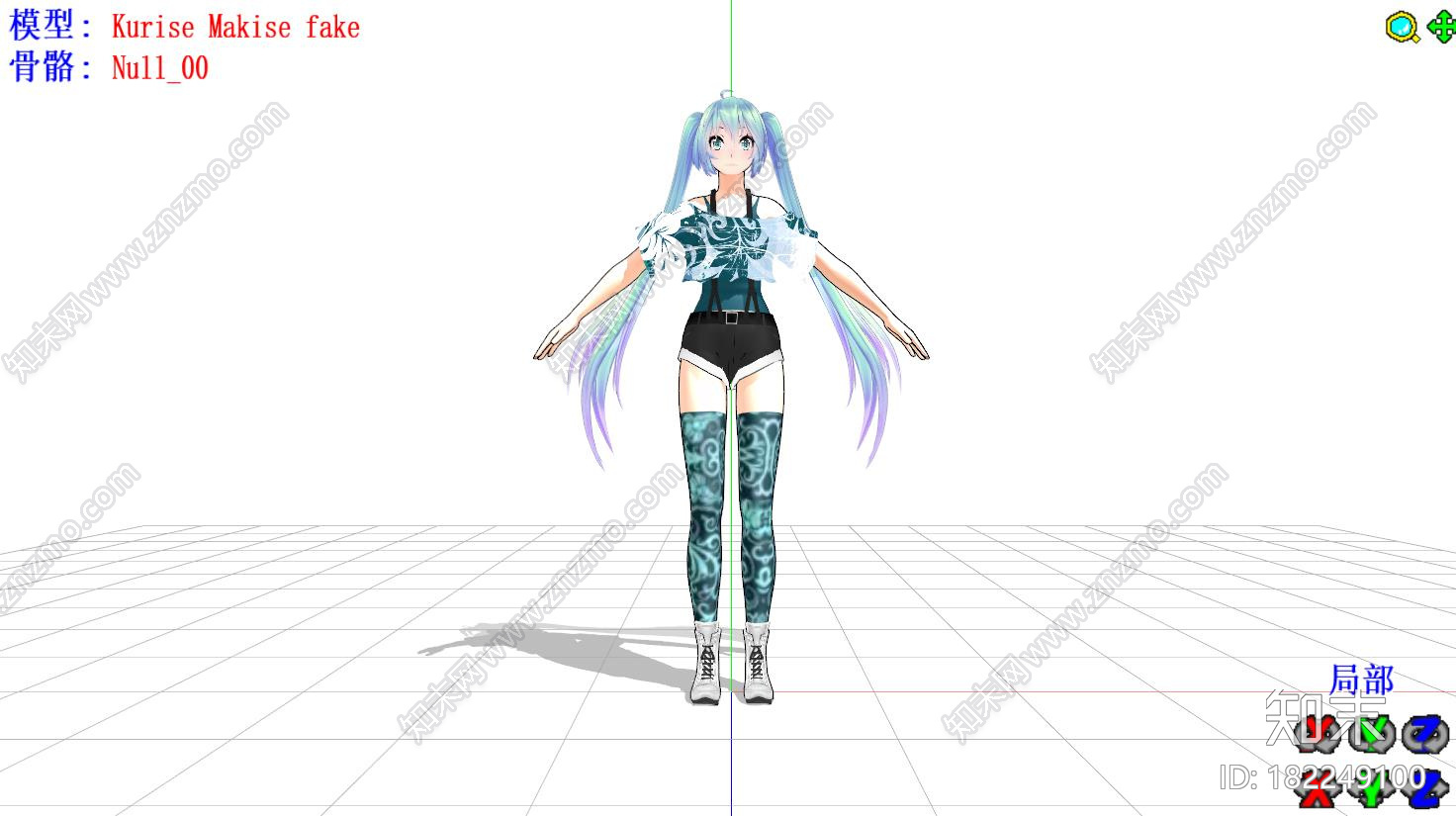 初音未来Miku街舞服mmd模型下载【ID:182249100】