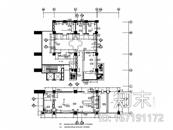 优雅浪漫法式餐厅及雪茄吧室内装修图（含效果图）施工图下载【ID:167191172】