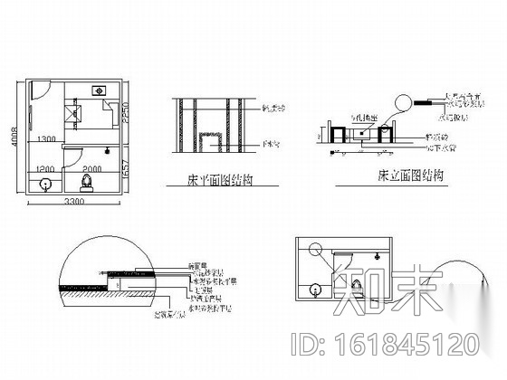 [成都]某洗浴中心单间装修图施工图下载【ID:161845120】