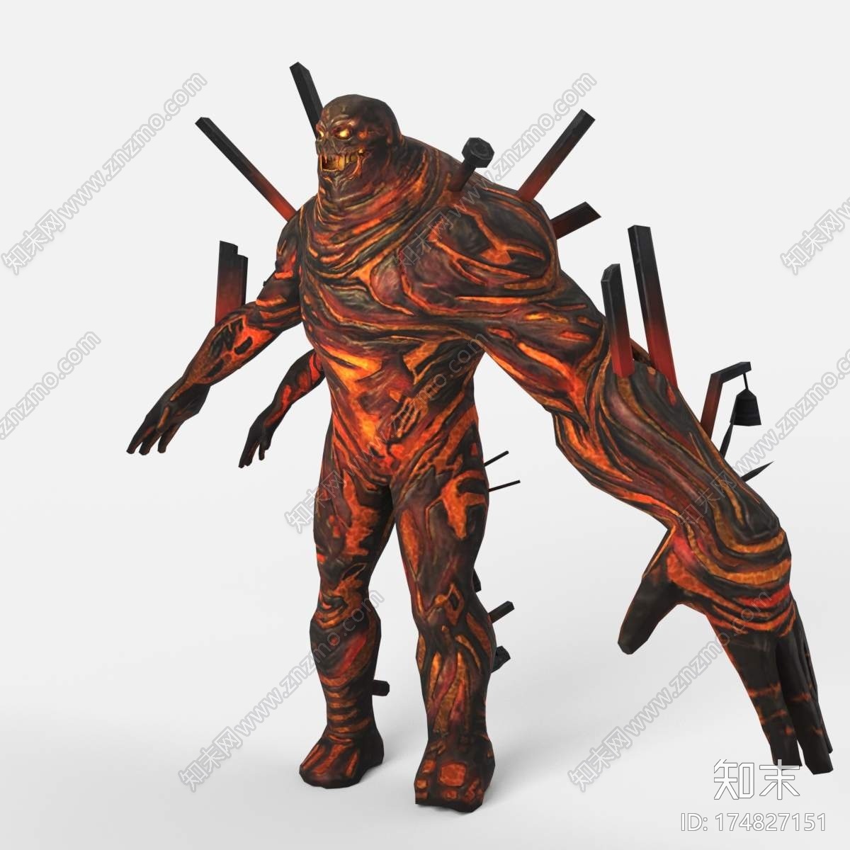 未来之战的熔岩人3DCG模型下载【ID:174827151】