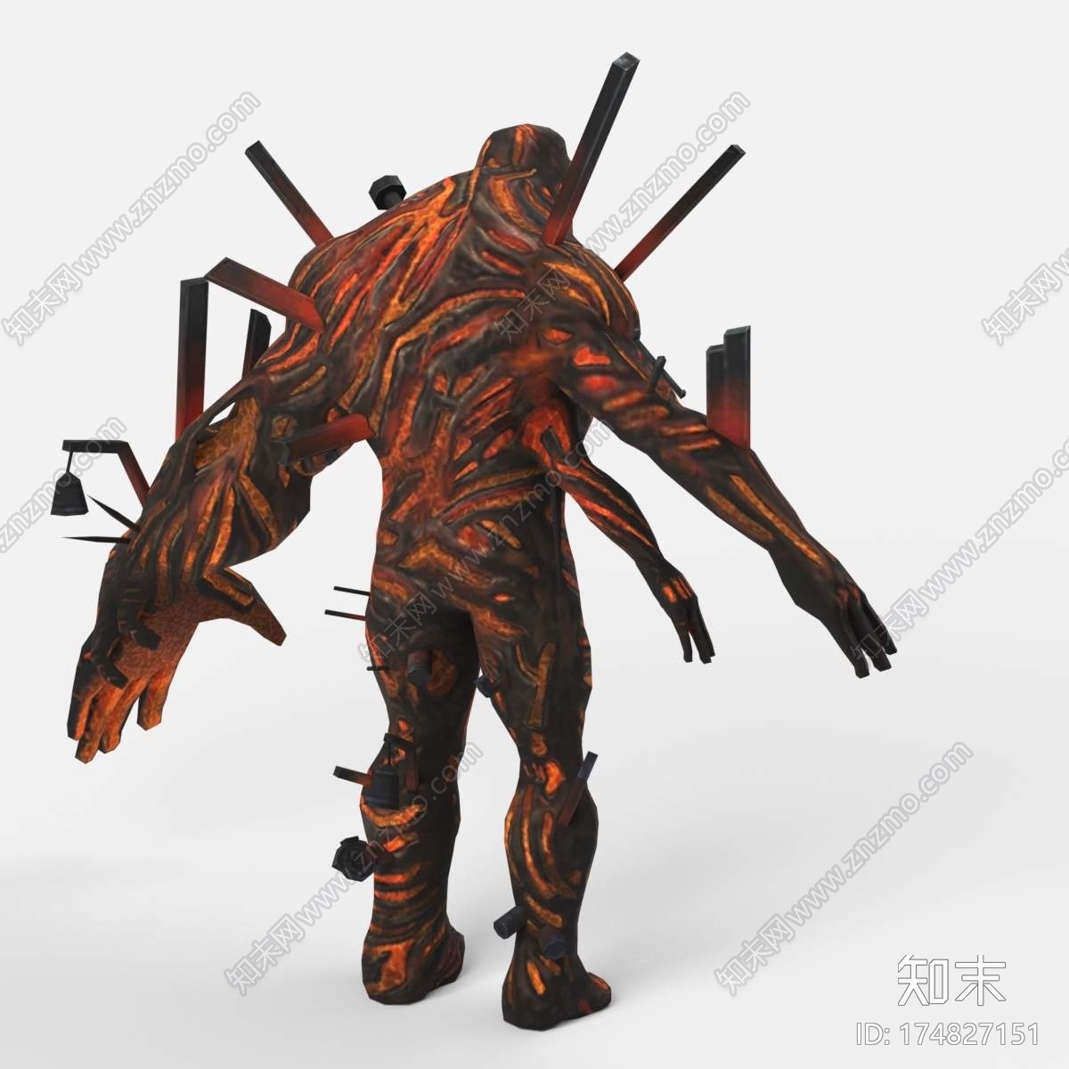 未来之战的熔岩人3DCG模型下载【ID:174827151】