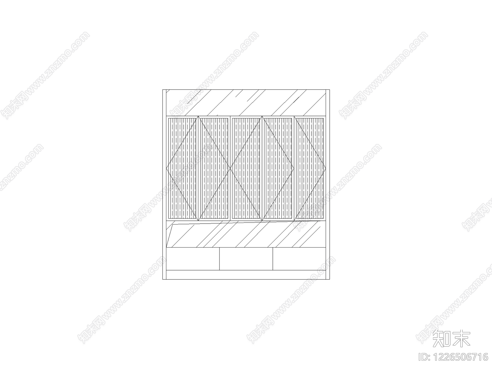 柜子cad施工图下载【ID:1226506716】