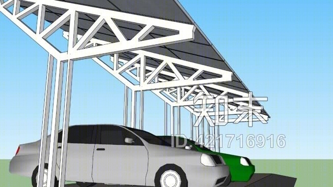 太阳能电池板停车场的AJAY设计SU模型下载【ID:421716916】