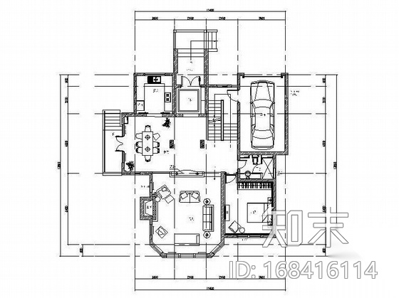 双层别墅室内设计图cad施工图下载【ID:168416114】