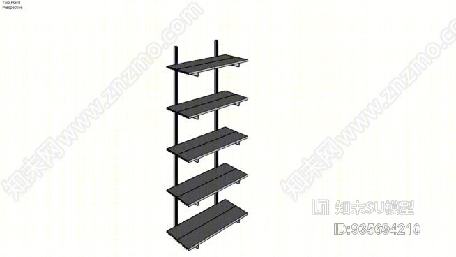 ISS设计模块化搁架-带铝制搁架的壁挂式系统（W-01-SS5-12-1ALU）SU模型下载【ID:935694210】