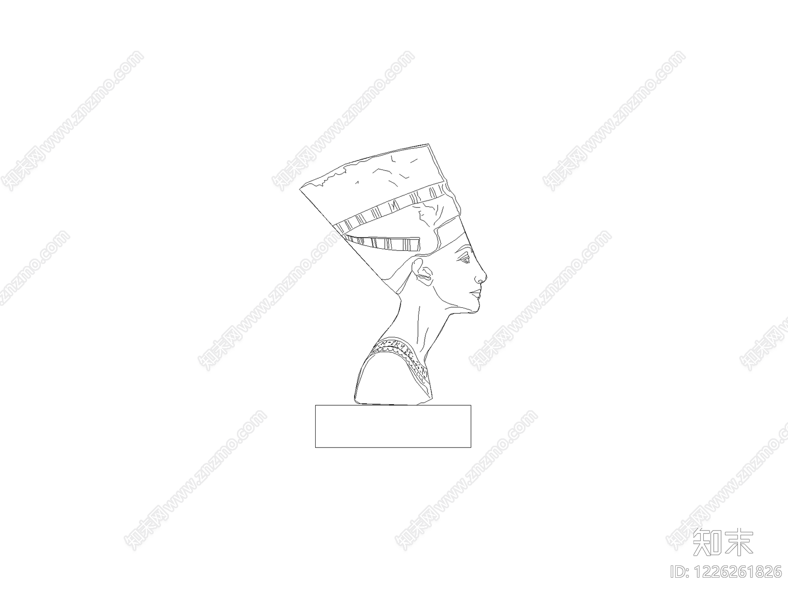 陈设类立面挂画cad施工图下载【ID:1226261826】