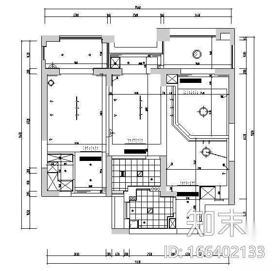 [浙江]北欧风格样板房设计施工图（附效果图）cad施工图下载【ID:166402133】