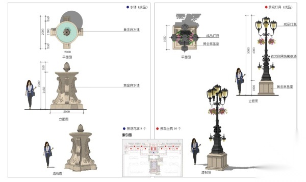 [湖南]罗马风情庄园小区景观节点cad施工图下载【ID:161027114】