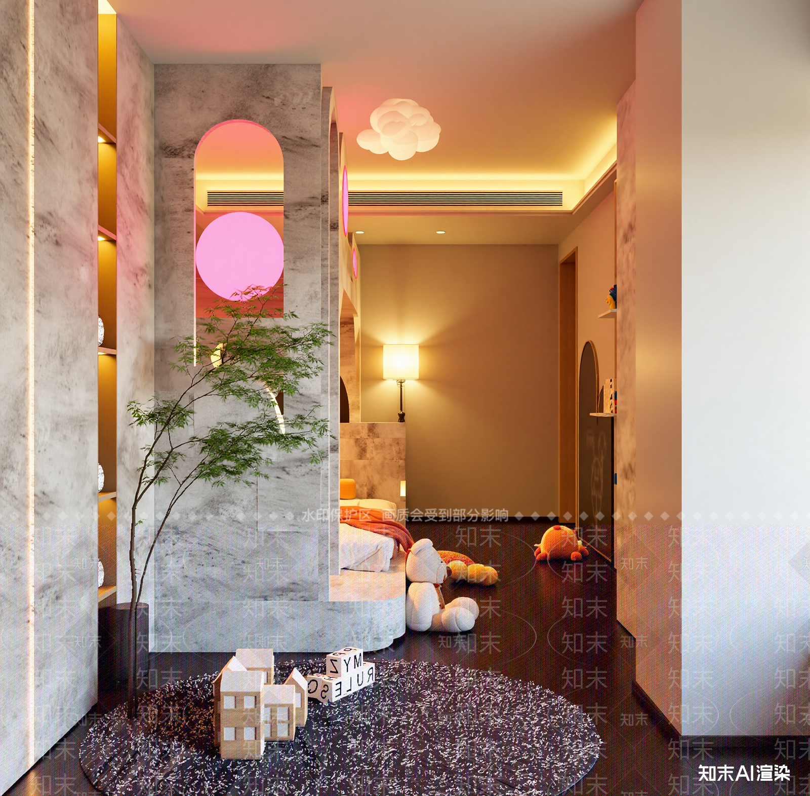 现代儿童娱乐室3D模型下载【ID:1213888983】