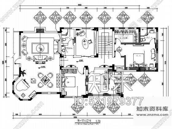 施工图精品古典欧式风情三层别墅室内CAD装修图含效果施工图下载【ID:531979377】