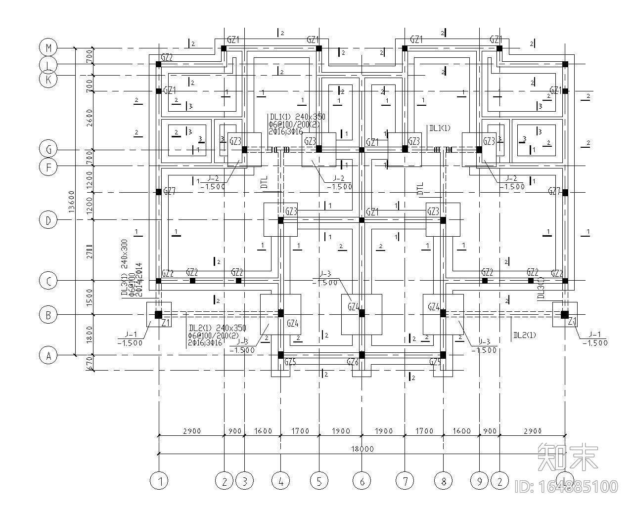 双联别墅砌体结构施工图（CAD含建筑图）施工图下载【ID:164885100】