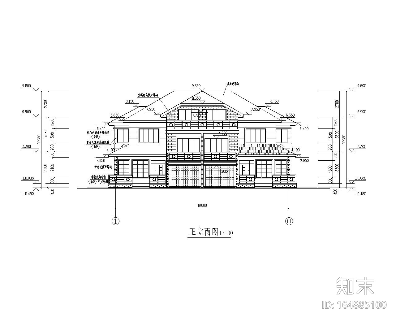 双联别墅砌体结构施工图（CAD含建筑图）施工图下载【ID:164885100】