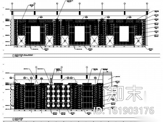 [深圳]经典喜来登酒店宴会厅施工图cad施工图下载【ID:161903176】