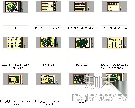 [深圳]经典喜来登酒店宴会厅施工图cad施工图下载【ID:161903176】