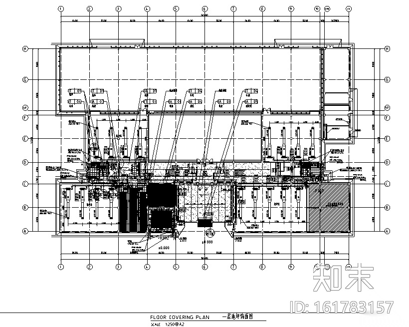 [湖南]混凝土现代风格民生集团办公空间设计施工图（附效...cad施工图下载【ID:161783157】