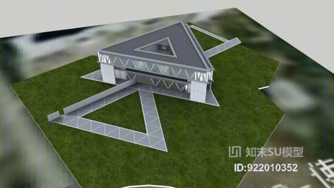 亚洲大学艺术博物馆SU模型下载【ID:922010352】
