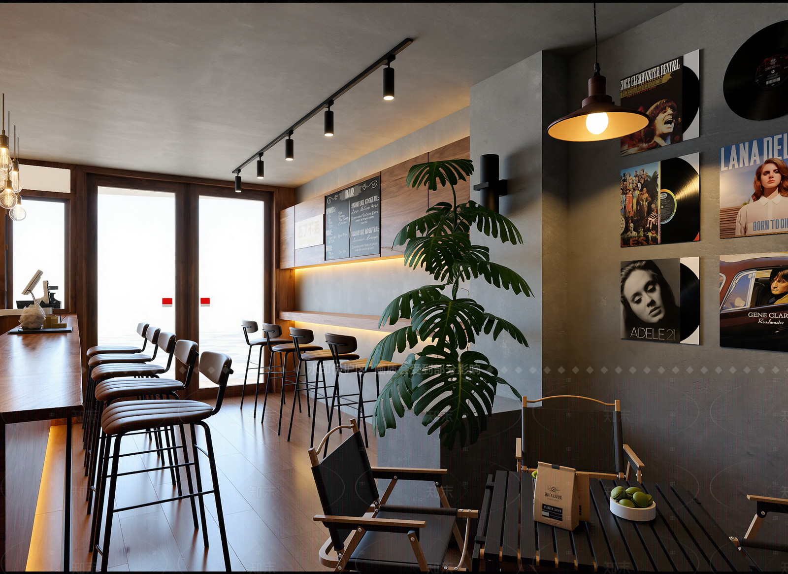 工业风咖啡厅3D模型下载【ID:1214574407】