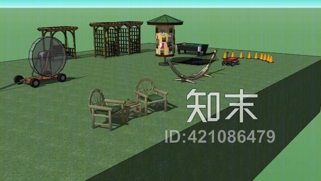 速写物理游乐场SU模型下载【ID:421086479】
