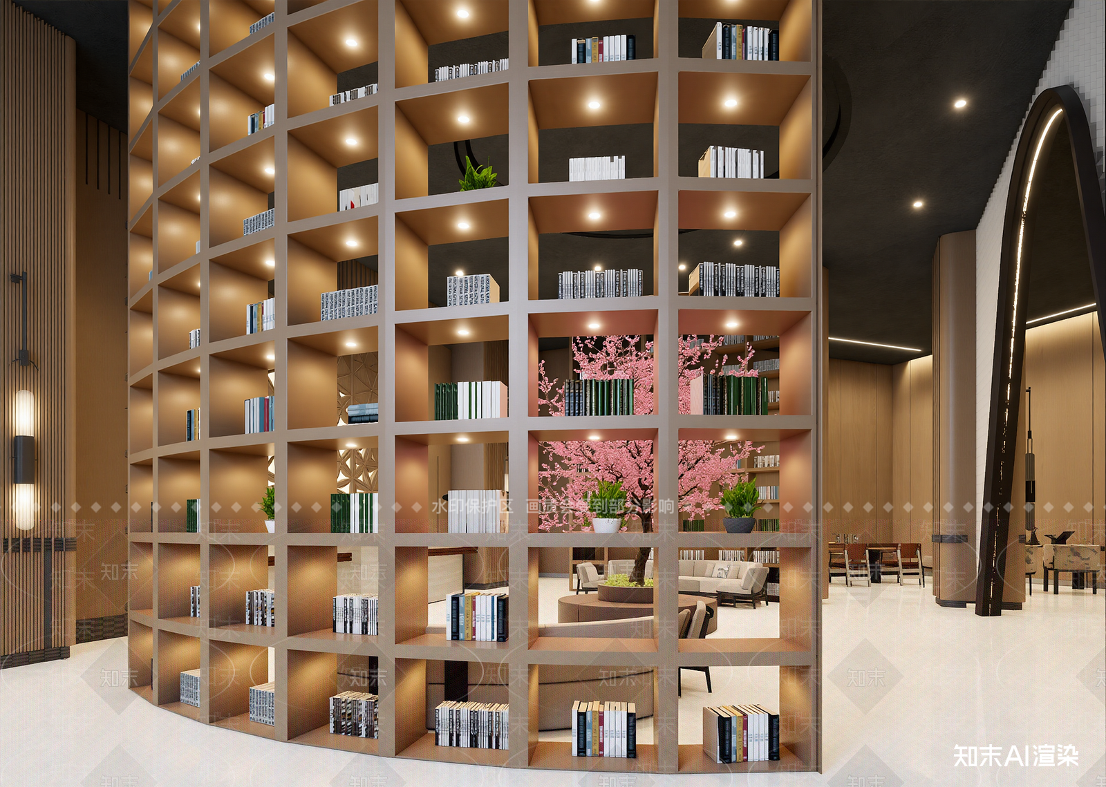 现代书店3D模型下载【ID:1214940070】