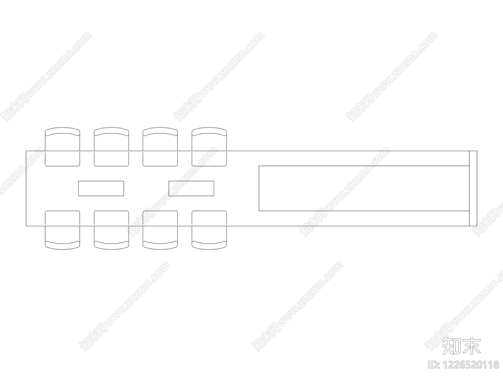 桌子cad施工图下载【ID:1226520118】