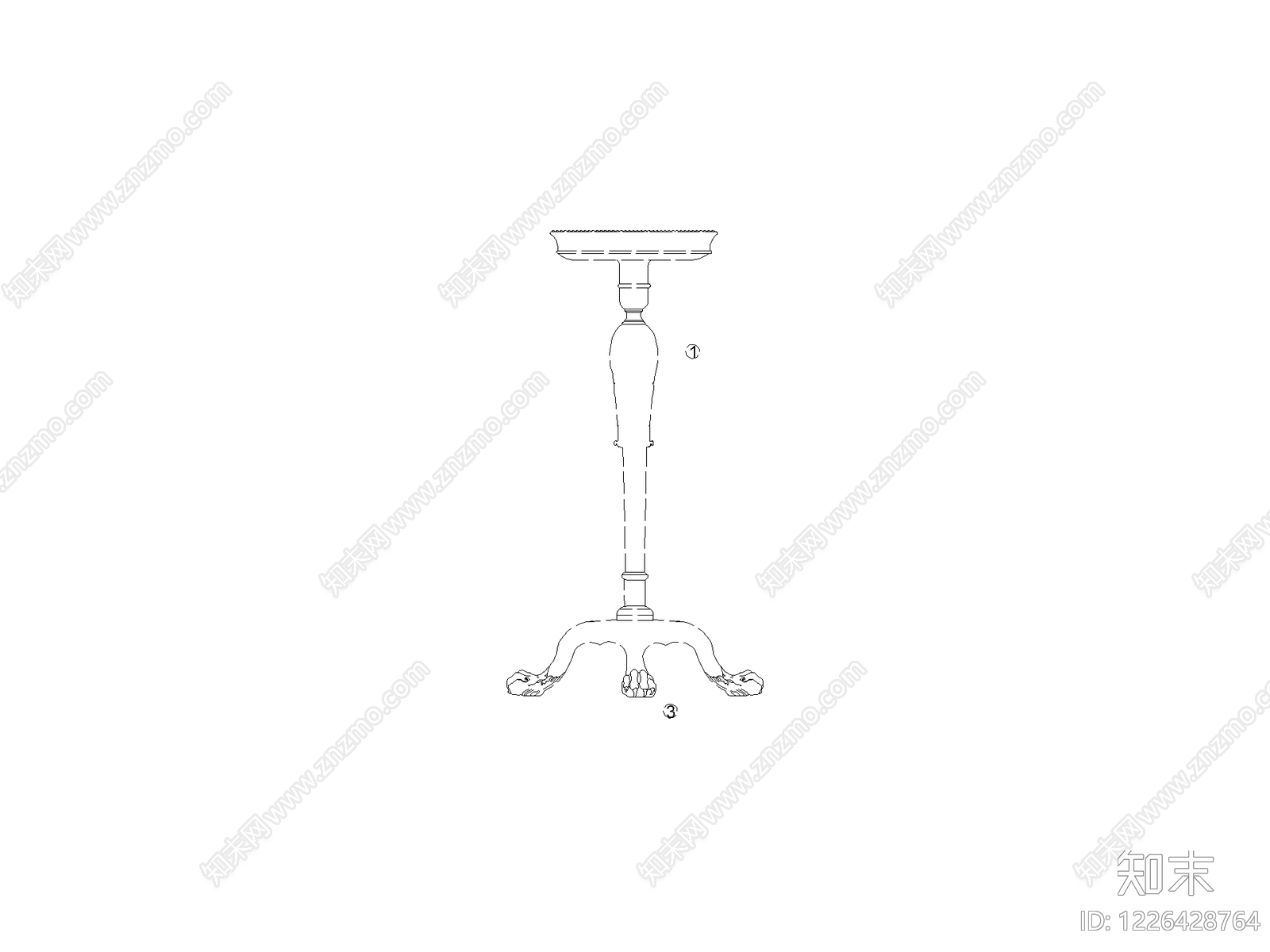 桌子cad施工图下载【ID:1226428764】