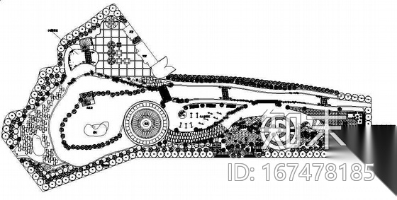 某公园景观植物配置平面图施工图下载【ID:167478185】