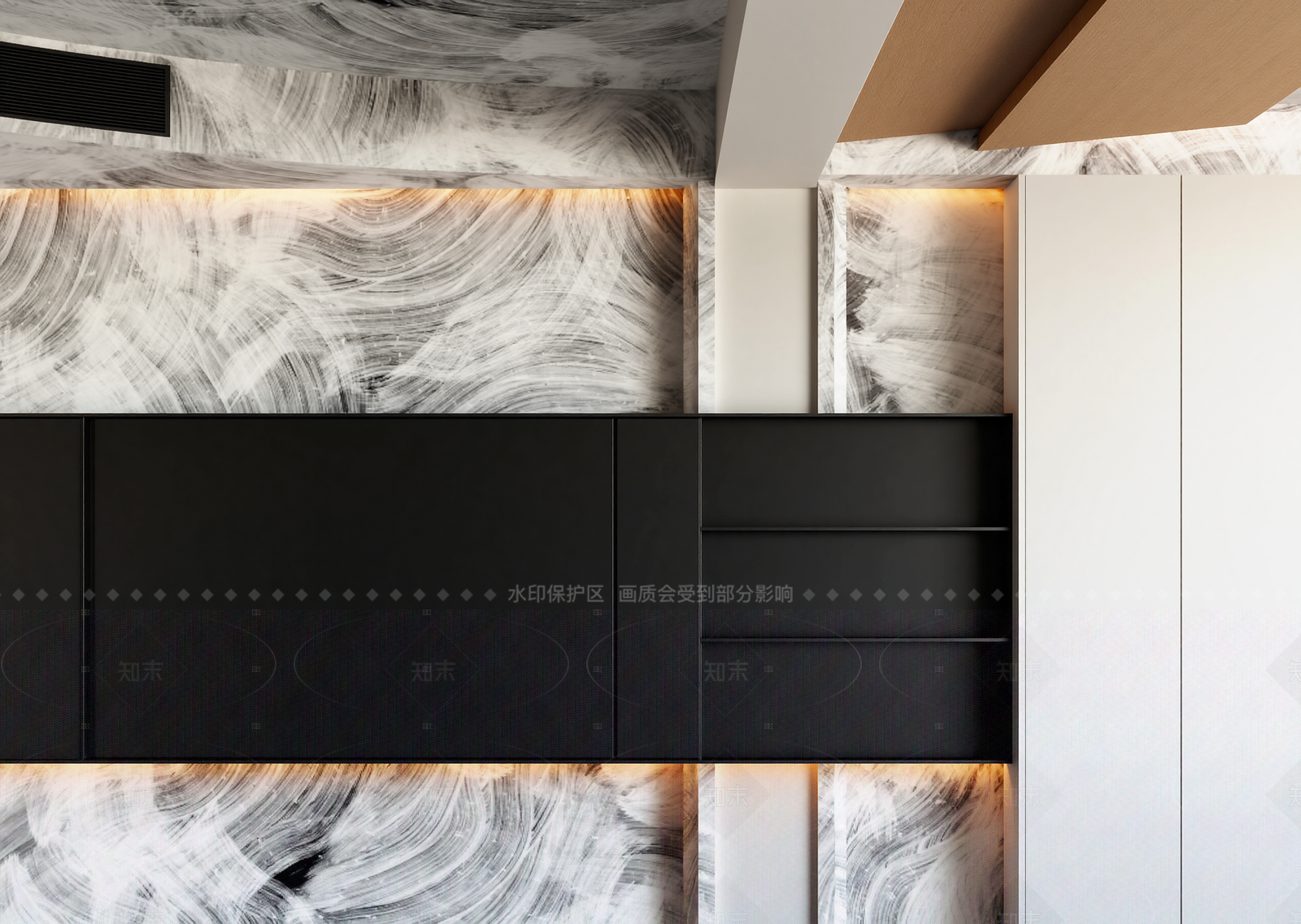 工业黑白灰客厅3D模型下载【ID:1214935377】