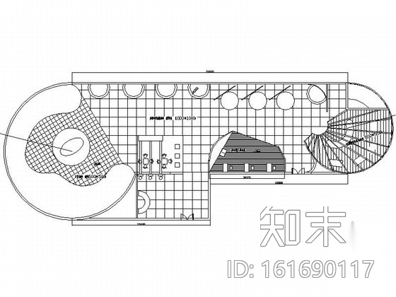 现代风格电脑展示空间是设计CAD施工图（含效果）cad施工图下载【ID:161690117】